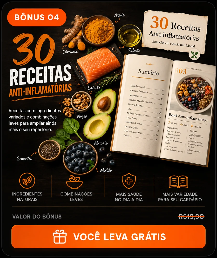 Capa do bônus 30 receitas anti-inflamatórias